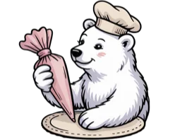 Polar Bakes polar bear logo
